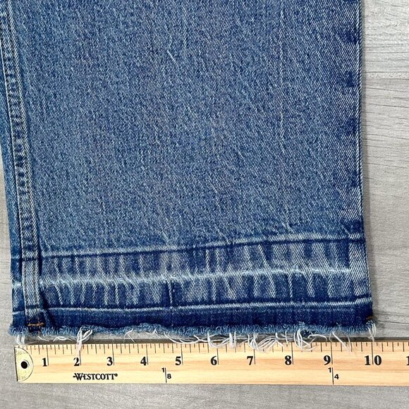 Abercrombie & Fitch The Baggy Low Rise Jeans in Medium With Let Down Hem Size 32 - Picture 15 of 16